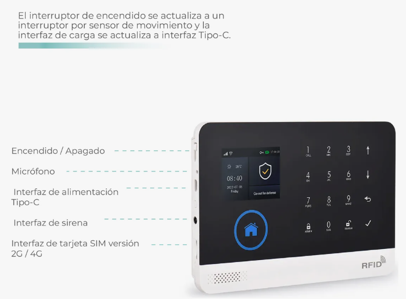 Miniatura 2 de Kit Alarma Para Casa Inalámbrica Wifi 4g